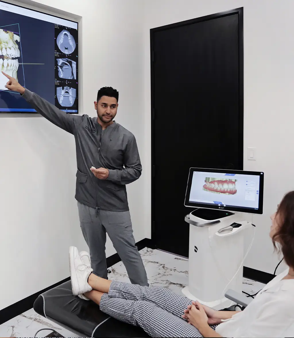 Doctor with patient
